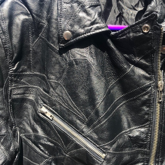 Vtg 80s Motorcycle Punk Rock 🎸Leather Jacket 🔥 - Picture 10 of 10
